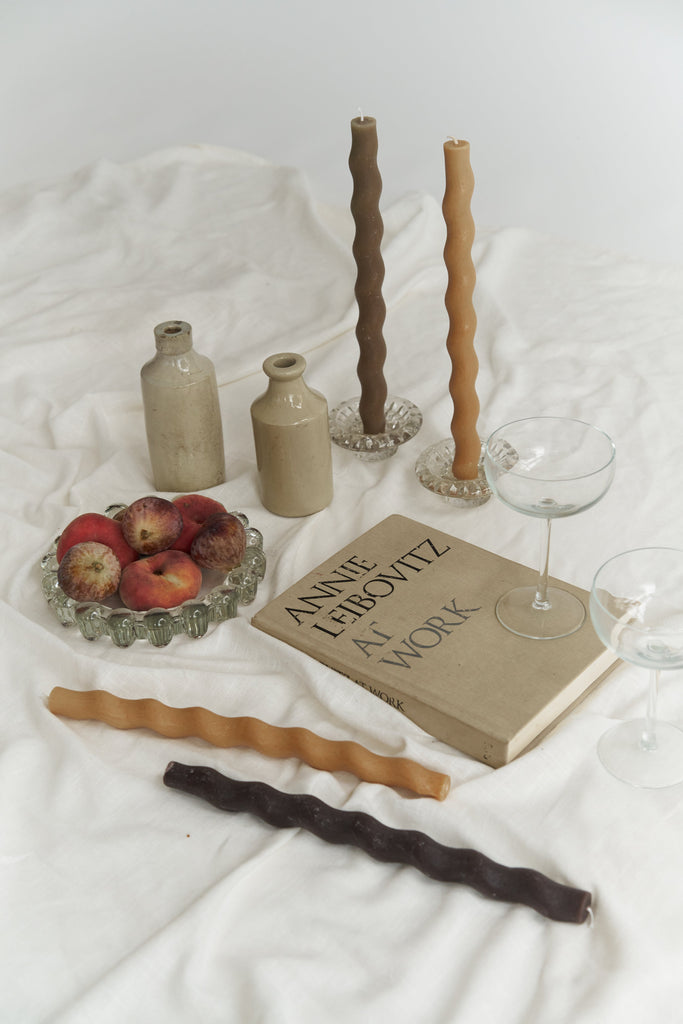 beautiful brown wavy candles cape town