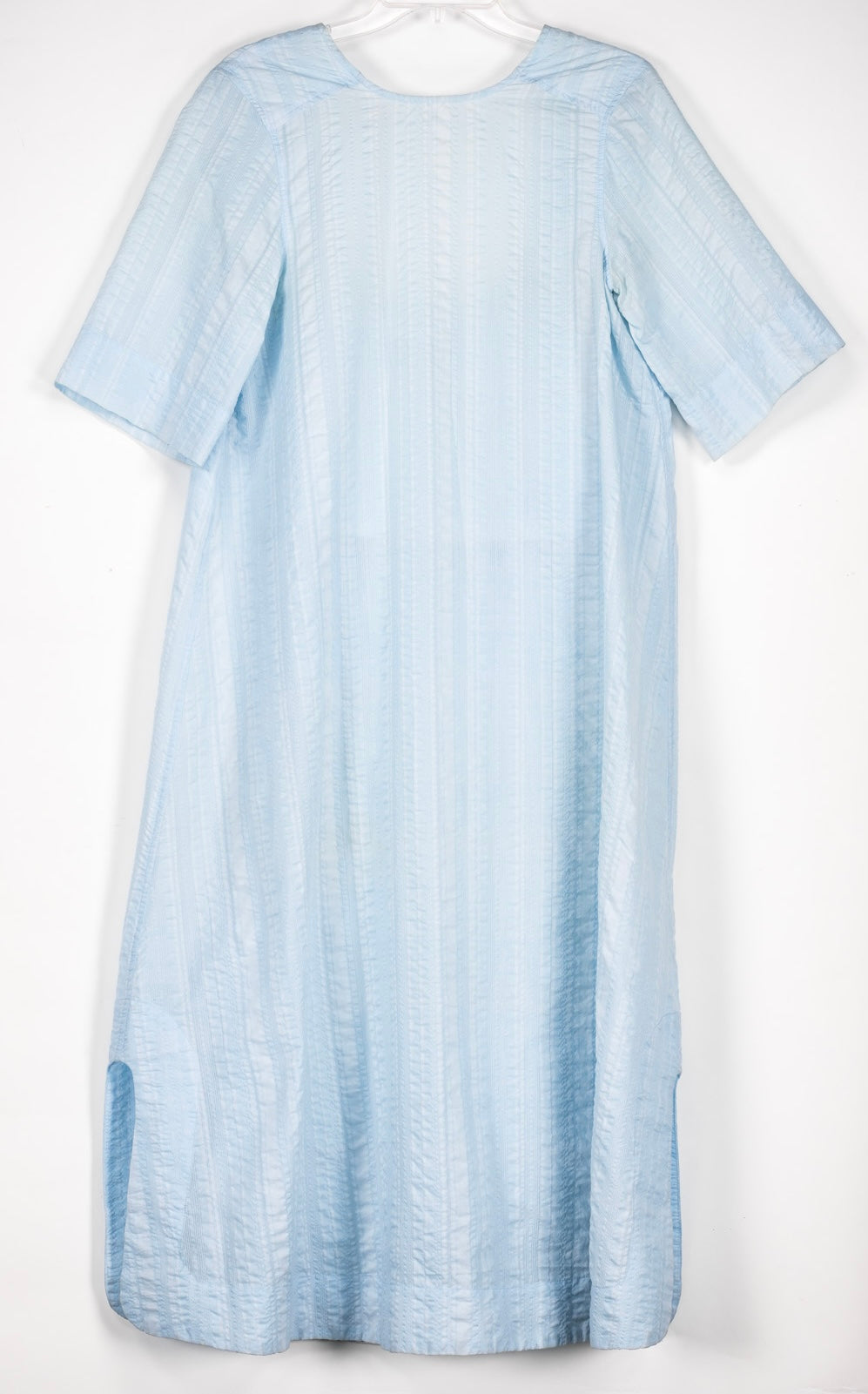 Ganni Baby Blue Textured Midi Dress