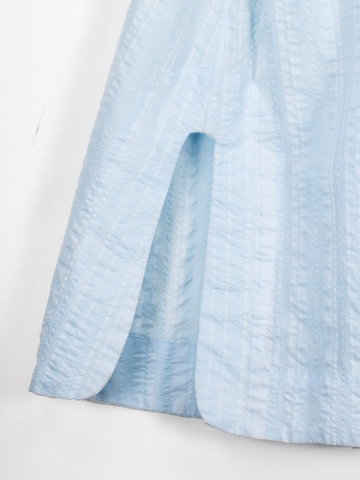 Ganni Baby Blue Textured Midi Dress