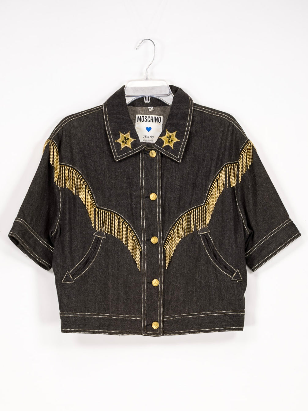 Moschino Jeans Embellished Denim Jacket