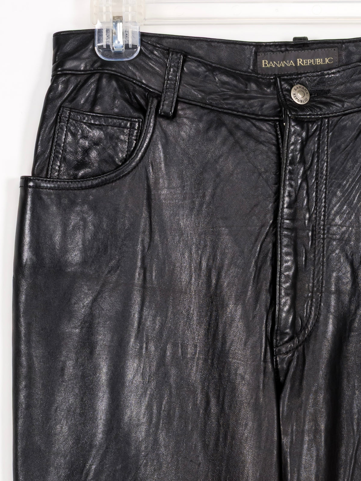 Banana Republic Black Leather Pants