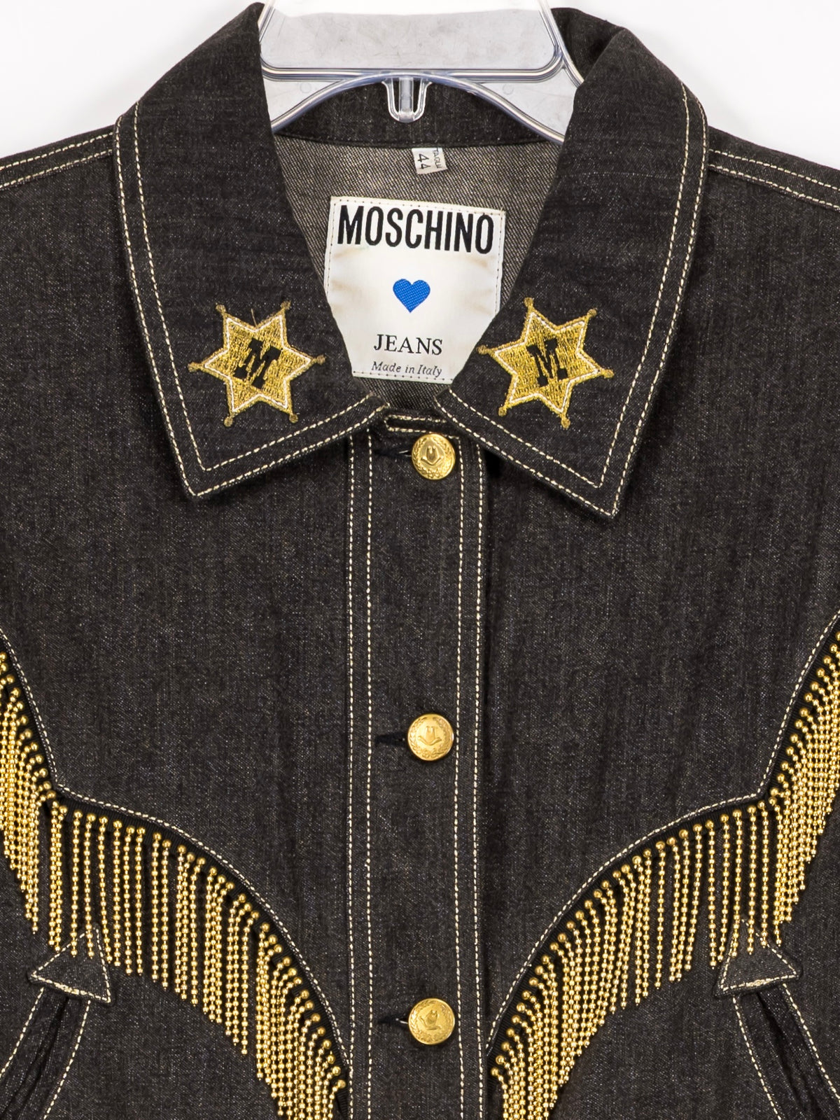 Moschino Jeans Embellished Denim Jacket