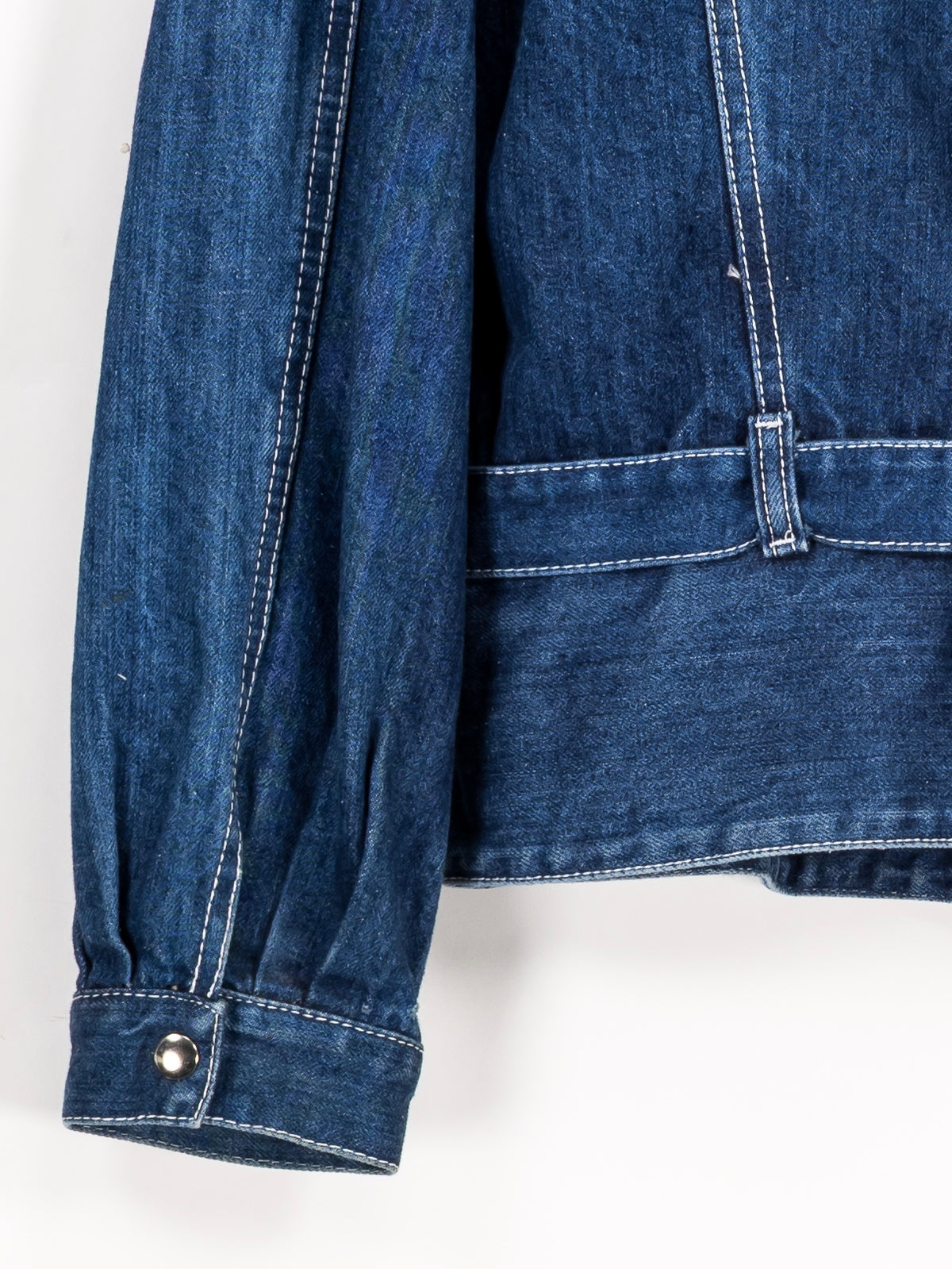 Vintage Blue Denim Belted Jacket