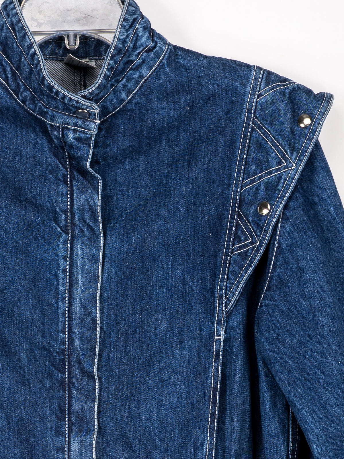 Vintage Blue Denim Belted Jacket