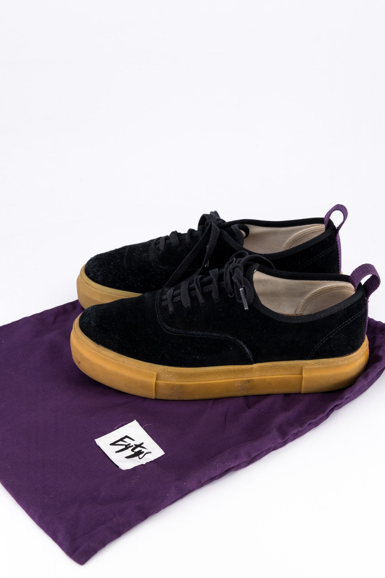 Eytys Black Suede Low-Top Sneakers