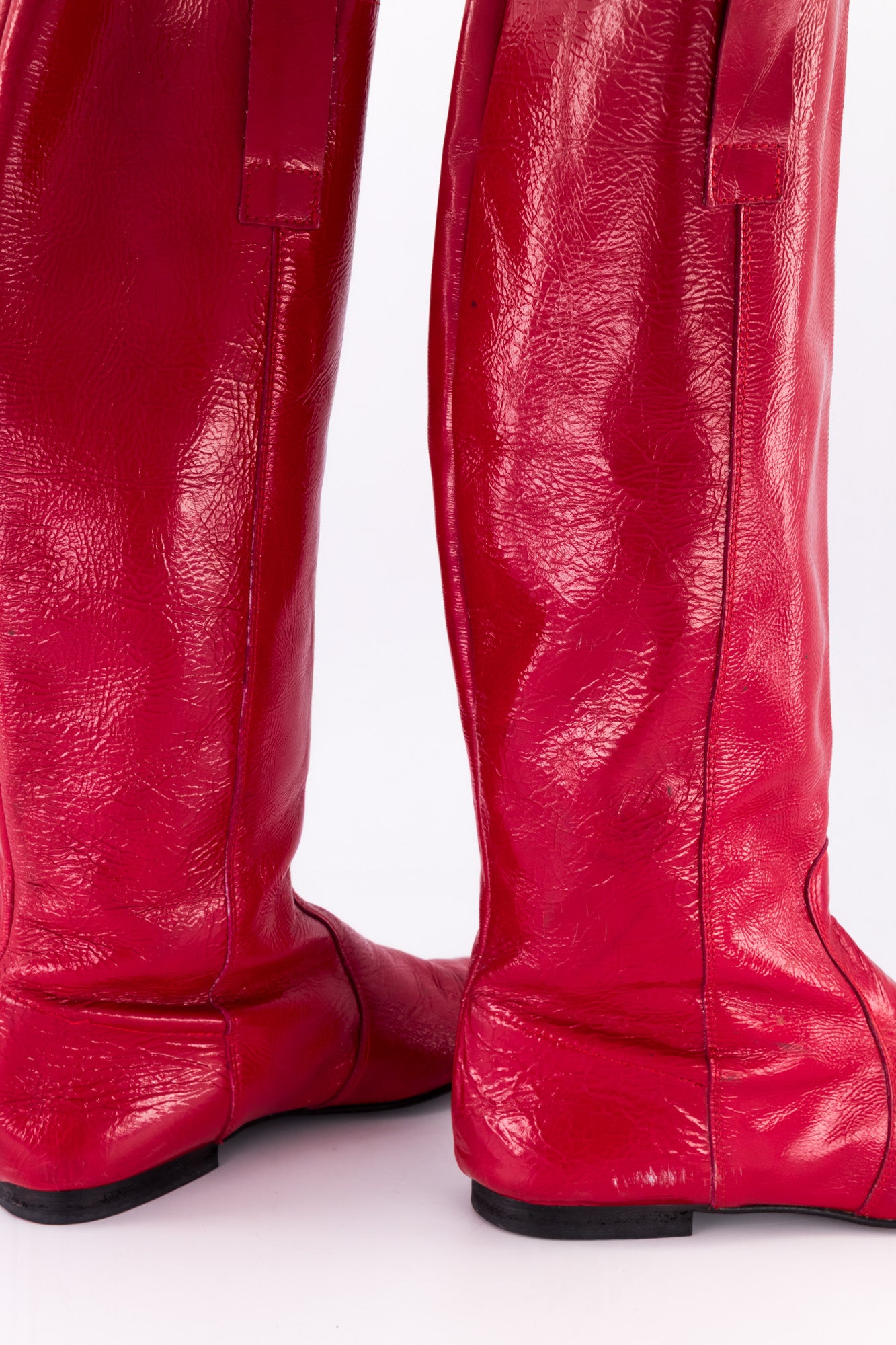 Red Patent Leather Boots